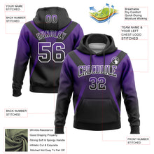 Load image into Gallery viewer, Custom Stitched Purple Black-White Fade Fashion Arrow Sports Pullover Sweatshirt Hoodie