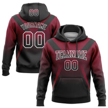 Load image into Gallery viewer, Custom Stitched Crimson Black-White Fade Fashion Arrow Sports Pullover Sweatshirt Hoodie