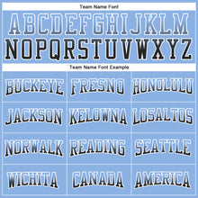 Load image into Gallery viewer, Custom Stitched Light Blue Black-White Fade Fashion Arrow Sports Pullover Sweatshirt Hoodie