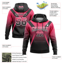 Load image into Gallery viewer, Custom Stitched Neon Pink Black-White Fade Fashion Arrow Sports Pullover Sweatshirt Hoodie