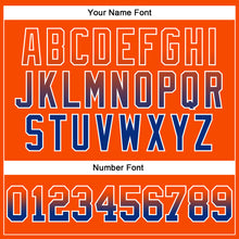 Load image into Gallery viewer, Custom Stitched Orange Royal-White Fade Fashion Arrow Sports Pullover Sweatshirt Hoodie