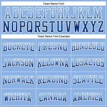 Load image into Gallery viewer, Custom Stitched Light Blue Royal-White Fade Fashion Arrow Sports Pullover Sweatshirt Hoodie