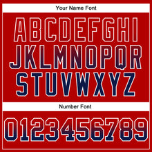 Load image into Gallery viewer, Custom Stitched Red Navy-White Fade Fashion Arrow Sports Pullover Sweatshirt Hoodie