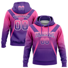 Load image into Gallery viewer, Custom Stitched Pink Purple-White Fade Fashion Arrow Sports Pullover Sweatshirt Hoodie