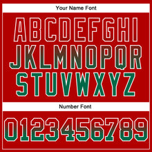 Load image into Gallery viewer, Custom Stitched Red Kelly Green-White Fade Fashion Arrow Sports Pullover Sweatshirt Hoodie