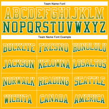 Load image into Gallery viewer, Custom Stitched Gold Kelly Green-White Fade Fashion Arrow Sports Pullover Sweatshirt Hoodie