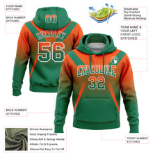 Load image into Gallery viewer, Custom Stitched Orange Kelly Green-White Fade Fashion Arrow Sports Pullover Sweatshirt Hoodie