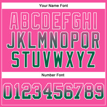 Load image into Gallery viewer, Custom Stitched Pink Kelly Green-White Fade Fashion Arrow Sports Pullover Sweatshirt Hoodie