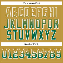 Load image into Gallery viewer, Custom Stitched Old Gold Kelly Green-White Fade Fashion Arrow Sports Pullover Sweatshirt Hoodie