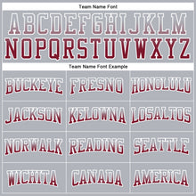 Load image into Gallery viewer, Custom Stitched Gray Crimson-White Fade Fashion Arrow Sports Pullover Sweatshirt Hoodie