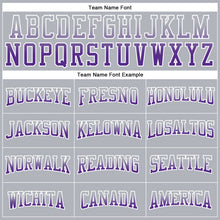 Load image into Gallery viewer, Custom Stitched Gray Purple-White Fade Fashion Arrow Sports Pullover Sweatshirt Hoodie