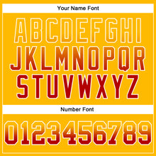 Load image into Gallery viewer, Custom Stitched Gold Red-White Fade Fashion Arrow Sports Pullover Sweatshirt Hoodie