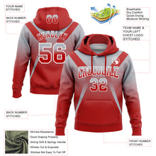 Load image into Gallery viewer, Custom Stitched Gray Red-White Fade Fashion Arrow Sports Pullover Sweatshirt Hoodie