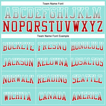 Load image into Gallery viewer, Custom Stitched Ice Blue Red-White Fade Fashion Arrow Sports Pullover Sweatshirt Hoodie