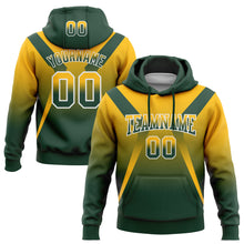 Load image into Gallery viewer, Custom Stitched Gold Green-White Fade Fashion Arrow Sports Pullover Sweatshirt Hoodie