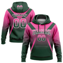 Load image into Gallery viewer, Custom Stitched Pink Green-White Fade Fashion Arrow Sports Pullover Sweatshirt Hoodie