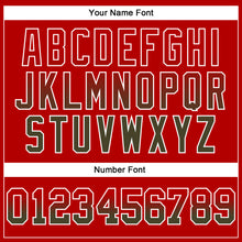 Load image into Gallery viewer, Custom Stitched Red Olive-White Fade Fashion Arrow Sports Pullover Sweatshirt Hoodie