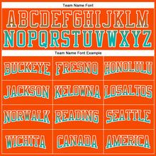Load image into Gallery viewer, Custom Stitched Orange Aqua-White Fade Fashion Arrow Sports Pullover Sweatshirt Hoodie
