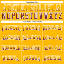 Load image into Gallery viewer, Custom Stitched Gold Burgundy-White Fade Fashion Arrow Sports Pullover Sweatshirt Hoodie