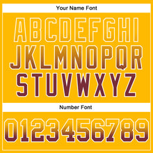 Load image into Gallery viewer, Custom Stitched Gold Burgundy-White Fade Fashion Arrow Sports Pullover Sweatshirt Hoodie