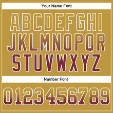 Load image into Gallery viewer, Custom Stitched Old Gold Burgundy-White Fade Fashion Arrow Sports Pullover Sweatshirt Hoodie