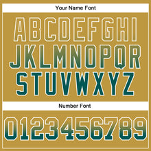 Load image into Gallery viewer, Custom Stitched Old Gold Midnight Green-White Fade Fashion Arrow Sports Pullover Sweatshirt Hoodie