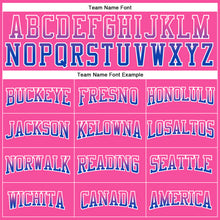 Load image into Gallery viewer, Custom Stitched Pink Thunder Blue-White Fade Fashion Arrow Sports Pullover Sweatshirt Hoodie