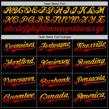 Load image into Gallery viewer, Custom Black Gold-Red Authentic Fade Fashion Baseball Jersey