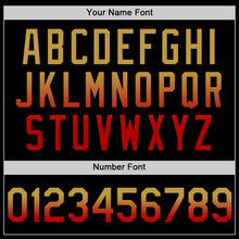Load image into Gallery viewer, Custom Black Old Gold-Red Authentic Fade Fashion Baseball Jersey