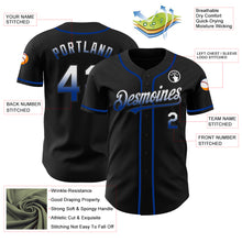 Load image into Gallery viewer, Custom Black White-Royal Authentic Fade Fashion Baseball Jersey