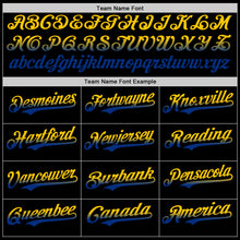 Load image into Gallery viewer, Custom Black Yellow-Royal Authentic Fade Fashion Baseball Jersey