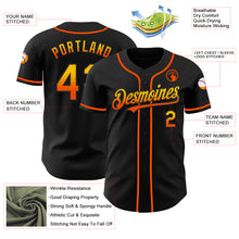 Load image into Gallery viewer, Custom Black Yellow-Orange Authentic Fade Fashion Baseball Jersey