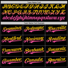 Load image into Gallery viewer, Custom Black Yellow-Pink Authentic Fade Fashion Baseball Jersey