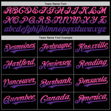 Load image into Gallery viewer, Custom Black Pink-Purple Authentic Fade Fashion Baseball Jersey