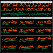 Load image into Gallery viewer, Custom Black Orange-Kelly Green Authentic Fade Fashion Baseball Jersey