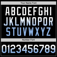 Load image into Gallery viewer, Custom Black White-Light Blue Authentic Fade Fashion Baseball Jersey