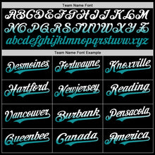 Load image into Gallery viewer, Custom Black White-Teal Authentic Fade Fashion Baseball Jersey
