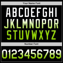 Load image into Gallery viewer, Custom Black White-Neon Green Authentic Fade Fashion Baseball Jersey