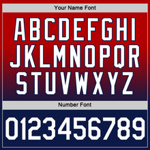 Load image into Gallery viewer, Custom Red White-Navy Fade Fashion Performance T-Shirt