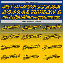 Load image into Gallery viewer, Custom Royal Yellow-Black Fade Fashion Performance T-Shirt