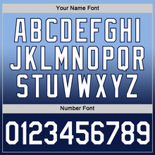 Load image into Gallery viewer, Custom Light Blue White-Navy Fade Fashion Performance T-Shirt