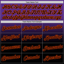 Load image into Gallery viewer, Custom Purple Black-Orange Fade Fashion Performance T-Shirt
