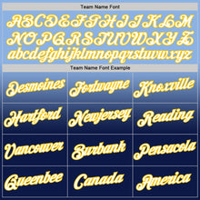 Load image into Gallery viewer, Custom Light Blue Yellow-Navy Fade Fashion Performance T-Shirt