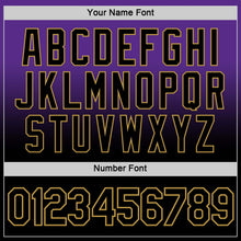 Load image into Gallery viewer, Custom Purple Black-Old Gold Fade Fashion Performance T-Shirt