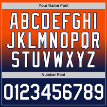 Load image into Gallery viewer, Custom Orange White-Navy Fade Fashion Performance T-Shirt