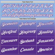 Load image into Gallery viewer, Custom Light Blue White-Purple Fade Fashion Performance T-Shirt