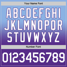 Load image into Gallery viewer, Custom Light Blue White-Purple Fade Fashion Performance T-Shirt