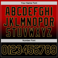 Load image into Gallery viewer, Custom Red Black-Old Gold Fade Fashion Performance T-Shirt