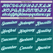 Load image into Gallery viewer, Custom Purple White-Teal Fade Fashion Performance T-Shirt