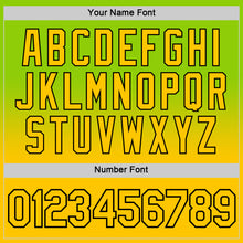 Load image into Gallery viewer, Custom Neon Green Yellow-Black Fade Fashion Performance T-Shirt